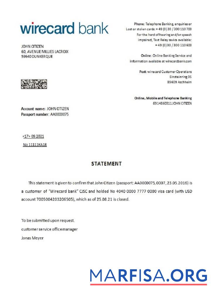 Blank Germany Wirecard closure reference example